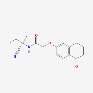 molecular formula C18H22N2O3 B2900756 N-(1-cyano-1,2-dimethylpropyl)-2-[(5-oxo-5,6,7,8-tetrahydronaphthalen-2-yl)oxy]acetamide CAS No. 1252377-55-1