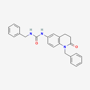 molecular formula C24H23N3O2 B2900759 1-Benzyl-3-(1-benzyl-2-oxo-1,2,3,4-tetrahydroquinolin-6-yl)urea CAS No. 1172898-08-6