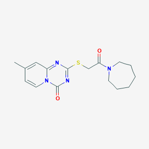 2-[2-(Azepan-1-yl)-2-oxoethyl]sulfanyl-8-methylpyrido[1,2-a][1,3,5]triazin-4-one