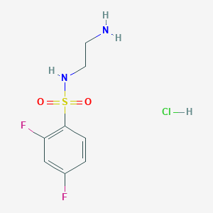 molecular formula C8H11ClF2N2O2S B2900764 N-(2-aminoethyl)-2,4-difluorobenzene-1-sulfonamide hydrochloride CAS No. 1580823-41-1