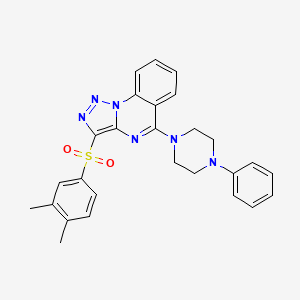 3-[(3,4-Dimethylphenyl)sulfonyl]-5-(4-phenylpiperazin-1-yl)[1,2,3]triazolo[1,5-a]quinazoline