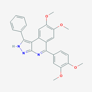 molecular formula C26H23N3O4 B290077 5-(3,4-dimethoxyphenyl)-7,8-dimethoxy-1-phenyl-3H-pyrazolo[3,4-c]isoquinoline 