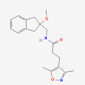 3-(3,5-dimethylisoxazol-4-yl)-N-((2-methoxy-2,3-dihydro-1H-inden-2-yl)methyl)propanamide