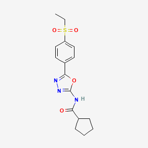 N-(5-(4-(ethylsulfonyl)phenyl)-1,3,4-oxadiazol-2-yl)cyclopentanecarboxamide