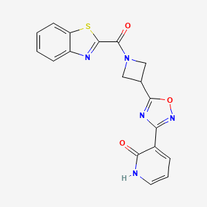 3-(5-(1-(benzo[d]thiazole-2-carbonyl)azetidin-3-yl)-1,2,4-oxadiazol-3-yl)pyridin-2(1H)-one