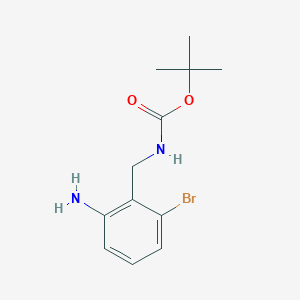 molecular formula C12H17BrN2O2 B2900775 tert-butyl N-[(2-amino-6-bromophenyl)methyl]carbamate CAS No. 2166911-86-8