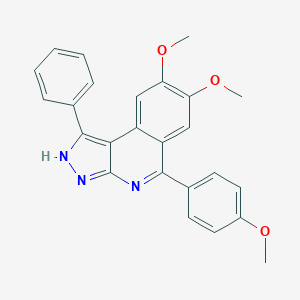 molecular formula C25H21N3O3 B290078 7,8-dimethoxy-5-(4-methoxyphenyl)-1-phenyl-3H-pyrazolo[3,4-c]isoquinoline 