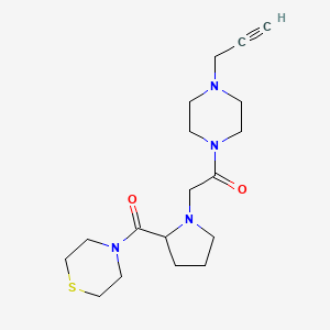 1-[4-(Prop-2-yn-1-yl)piperazin-1-yl]-2-[2-(thiomorpholine-4-carbonyl)pyrrolidin-1-yl]ethan-1-one