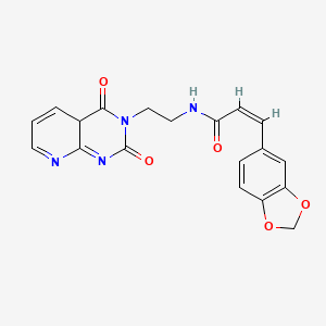 (2Z)-3-(2H-1,3-benzodioxol-5-yl)-N-(2-{2,4-dioxo-1H,2H,3H,4H-pyrido[2,3-d]pyrimidin-3-yl}ethyl)prop-2-enamide