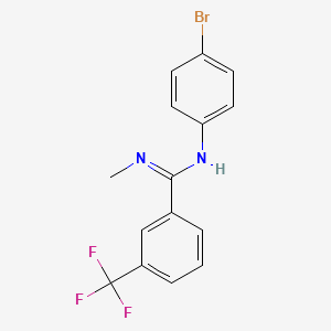 N-(4-bromophenyl)-N'-methyl-3-(trifluoromethyl)benzenecarboximidamide