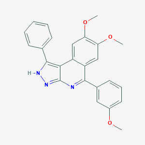 molecular formula C25H21N3O3 B290079 7,8-dimethoxy-5-(3-methoxyphenyl)-1-phenyl-3H-pyrazolo[3,4-c]isoquinoline 