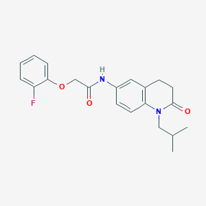 molecular formula C21H23FN2O3 B2900792 2-(2-fluorophenoxy)-N-(1-isobutyl-2-oxo-1,2,3,4-tetrahydroquinolin-6-yl)acetamide CAS No. 946221-16-5