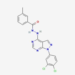 N'-[1-(3,4-dichlorophenyl)pyrazolo[3,4-d]pyrimidin-4-yl]-3-methylbenzohydrazide
