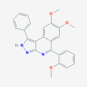 molecular formula C25H21N3O3 B290080 7,8-dimethoxy-5-(2-methoxyphenyl)-1-phenyl-3H-pyrazolo[3,4-c]isoquinoline 