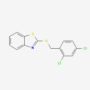molecular formula C14H9Cl2NS2 B2900800 1,3-Benzothiazol-2-yl 2,4-dichlorobenzyl sulfide CAS No. 401590-64-5