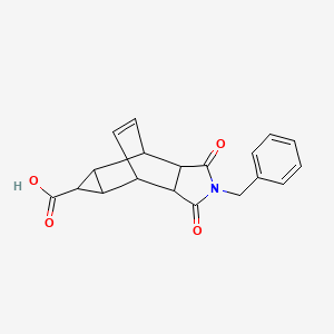 4-Benzyl-3,5-dioxo-4-azatetracyclo[5.3.2.0^{2,6}.0^{8,10}]dodec-11-ene-9-carboxylic acid