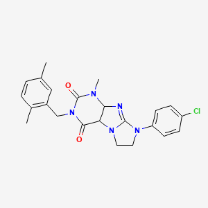 8-(4-chlorophenyl)-3-[(2,5-dimethylphenyl)methyl]-1-methyl-1H,2H,3H,4H,6H,7H,8H-imidazo[1,2-g]purine-2,4-dione