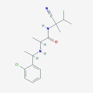 molecular formula C17H24ClN3O B2900829 2-{[1-(2-chlorophenyl)ethyl]amino}-N-(1-cyano-1,2-dimethylpropyl)propanamide CAS No. 1214021-44-9