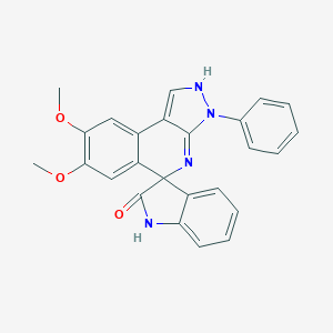 7',8'-dimethoxy-3'-phenylspiro[1H-indole-3,5'-2H-pyrazolo[3,4-c]isoquinoline]-2-one