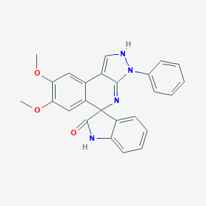 molecular formula C25H20N4O3 B290083 7',8'-dimethoxy-3'-phenylspiro[1H-indole-3,5'-2H-pyrazolo[3,4-c]isoquinoline]-2-one 