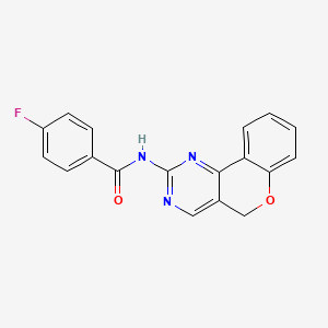 N-(5H-chromeno[4,3-d]pyrimidin-2-yl)-4-fluorobenzenecarboxamide