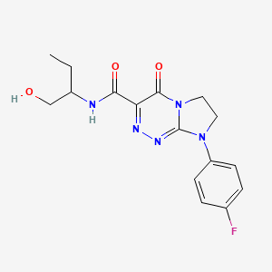 8-(4-fluorophenyl)-N-(1-hydroxybutan-2-yl)-4-oxo-4,6,7,8-tetrahydroimidazo[2,1-c][1,2,4]triazine-3-carboxamide