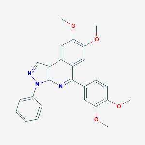 molecular formula C26H23N3O4 B290084 5-(3,4-dimethoxyphenyl)-7,8-dimethoxy-3-phenyl-3H-pyrazolo[3,4-c]isoquinoline 