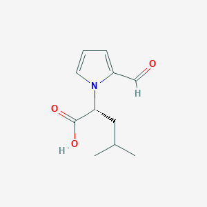 molecular formula C11H15NO3 B2900844 (R)-2-(2-Formyl-1H-pyrrol-1-yl)-4-methylpentanoic acid CAS No. 1212096-34-8