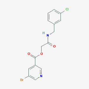 molecular formula C15H12BrClN2O3 B2900848 2-[(3-Chlorobenzyl)amino]-2-oxoethyl 5-bromopyridine-3-carboxylate CAS No. 1208733-13-4