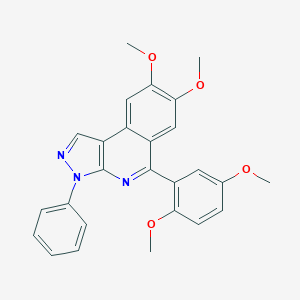 molecular formula C26H23N3O4 B290085 5-(2,5-dimethoxyphenyl)-7,8-dimethoxy-3-phenyl-3H-pyrazolo[3,4-c]isoquinoline 