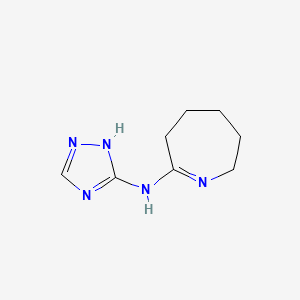 molecular formula C8H13N5 B2900850 N-4H-1,2,4-triazol-3-yl-3,4,5,6-tetrahydro-2H-azepin-7-amine CAS No. 923255-12-3