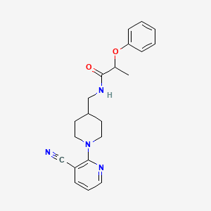 N-((1-(3-cyanopyridin-2-yl)piperidin-4-yl)methyl)-2-phenoxypropanamide