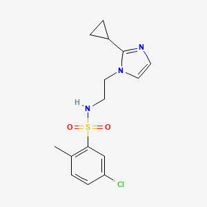 5-chloro-N-(2-(2-cyclopropyl-1H-imidazol-1-yl)ethyl)-2-methylbenzenesulfonamide