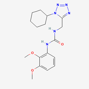 molecular formula C17H24N6O3 B2900857 1-((1-cyclohexyl-1H-tetrazol-5-yl)methyl)-3-(2,3-dimethoxyphenyl)urea CAS No. 921151-14-6