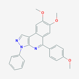 molecular formula C25H21N3O3 B290086 7,8-dimethoxy-5-(4-methoxyphenyl)-3-phenyl-3H-pyrazolo[3,4-c]isoquinoline 