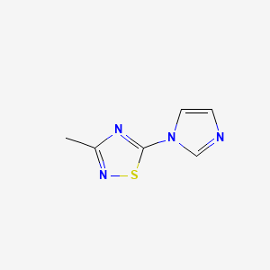 molecular formula C6H6N4S B2900861 5-(1H-imidazol-1-yl)-3-methyl-1,2,4-thiadiazole CAS No. 1479220-81-9