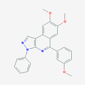 molecular formula C25H21N3O3 B290087 7,8-dimethoxy-5-(3-methoxyphenyl)-3-phenyl-3H-pyrazolo[3,4-c]isoquinoline 