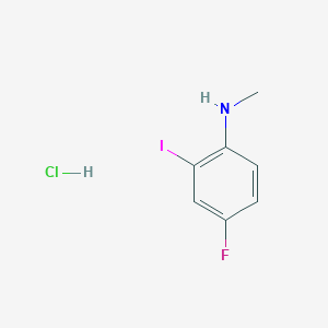 molecular formula C7H8ClFIN B2900875 4-Fluoro-2-iodo-N-methylaniline;hydrochloride CAS No. 2260936-07-8