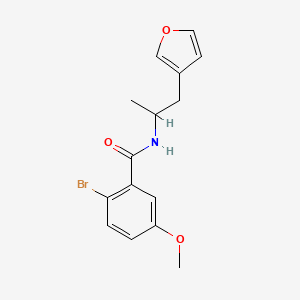 molecular formula C15H16BrNO3 B2900878 2-bromo-N-(1-(furan-3-yl)propan-2-yl)-5-methoxybenzamide CAS No. 1798618-07-1
