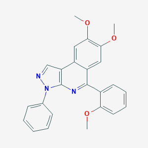 molecular formula C25H21N3O3 B290088 7,8-dimethoxy-5-(2-methoxyphenyl)-3-phenyl-3H-pyrazolo[3,4-c]isoquinoline 