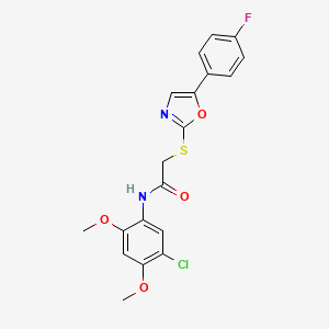 N-(5-chloro-2,4-dimethoxyphenyl)-2-((5-(4-fluorophenyl)oxazol-2-yl)thio)acetamide