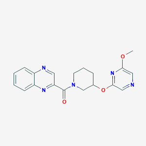 molecular formula C19H19N5O3 B2900884 (3-((6-Methoxypyrazin-2-yl)oxy)piperidin-1-yl)(quinoxalin-2-yl)methanone CAS No. 2034501-34-1