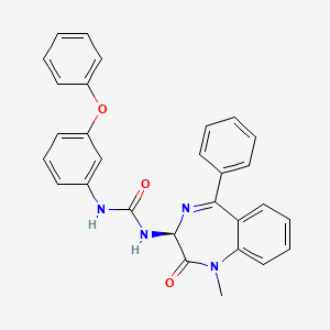 1-(1-methyl-2-oxo-5-phenyl-2,3-dihydro-1H-1,4-diazepin-3-yl)-3-(3-phenoxyphenyl)urea