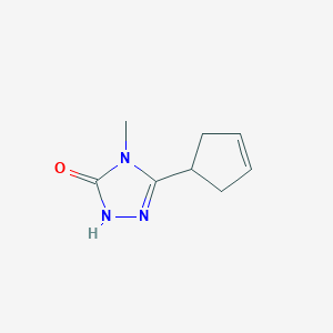 molecular formula C8H11N3O B2900887 3-(cyclopent-3-en-1-yl)-4-methyl-4,5-dihydro-1H-1,2,4-triazol-5-one CAS No. 2199132-40-4