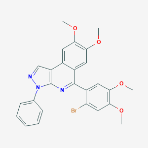 molecular formula C26H22BrN3O4 B290089 5-(2-bromo-4,5-dimethoxyphenyl)-7,8-dimethoxy-3-phenyl-3H-pyrazolo[3,4-c]isoquinoline 