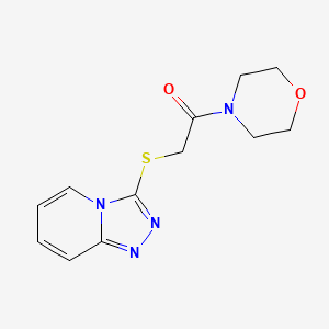molecular formula C12H14N4O2S B2900891 2-([1,2,4]Triazolo[4,3-a]pyridin-3-ylthio)-1-morpholinoethanone CAS No. 671198-98-4