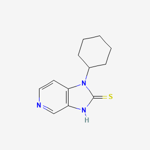 molecular formula C12H15N3S B2900896 1-cyclohexyl-3H-imidazo[4,5-c]pyridine-2-thione CAS No. 120759-69-5