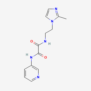molecular formula C13H15N5O2 B2900901 N1-(2-(2-methyl-1H-imidazol-1-yl)ethyl)-N2-(pyridin-3-yl)oxalamide CAS No. 1209807-36-2