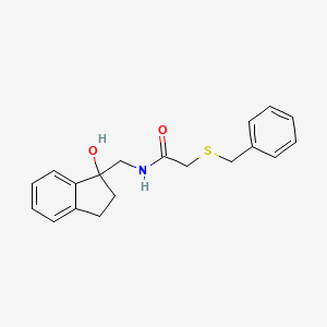 molecular formula C19H21NO2S B2900902 2-(benzylthio)-N-((1-hydroxy-2,3-dihydro-1H-inden-1-yl)methyl)acetamide CAS No. 1396746-72-7