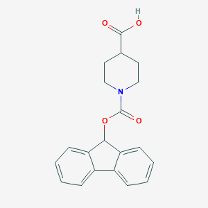 molecular formula C20H19NO4 B290091 1-[(9H-fluoren-9-yloxy)carbonyl]piperidine-4-carboxylic acid 